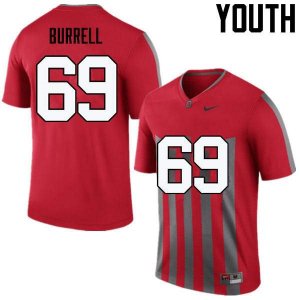 NCAA Ohio State Buckeyes Youth #69 Matthew Burrell Throwback Nike Football College Jersey QHQ8645TF